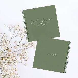 Letters to the Couple Guest Notebook Dark Sage