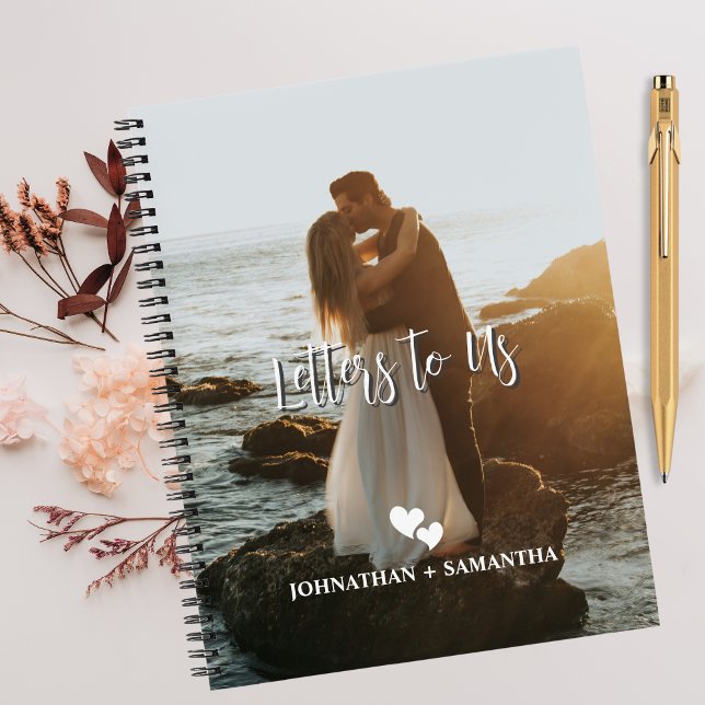 Letters To Us,Wedding Photo, Elegant Custom Notebook (Creator Uploaded)