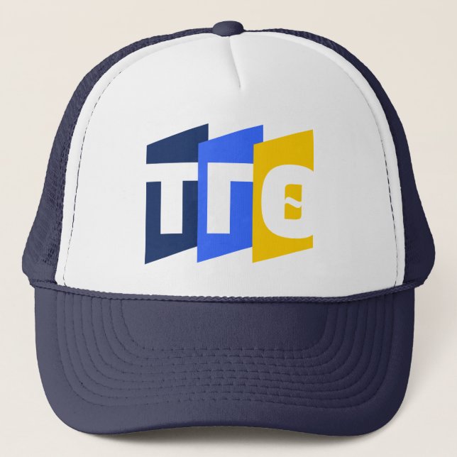 Letters Trucker Hat - Navy w/ 55th Logo Letters (Front)