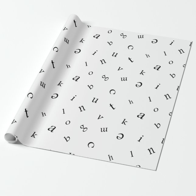 Letters Wrapping Paper (Unrolled)