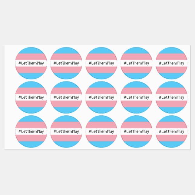 #LetThemPlay Transgender Athletes Trans Flag  (Sheet)