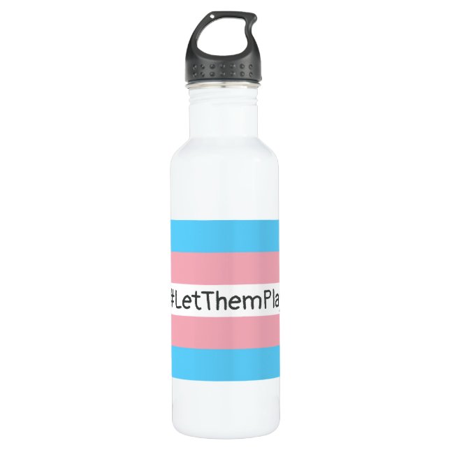 #LetThemPlay Transgender Athletes Trans Flag 710 Ml Water Bottle (Front)