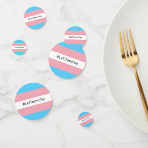 #LetThemPlay Transgender Athletes Trans Flag Confetti