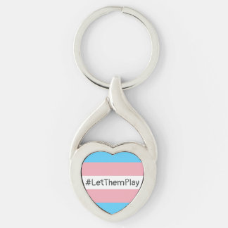 #LetThemPlay Transgender Athletes Trans Flag Key Ring