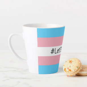 #LetThemPlay Transgender Athletes Trans Flag Latte Mug