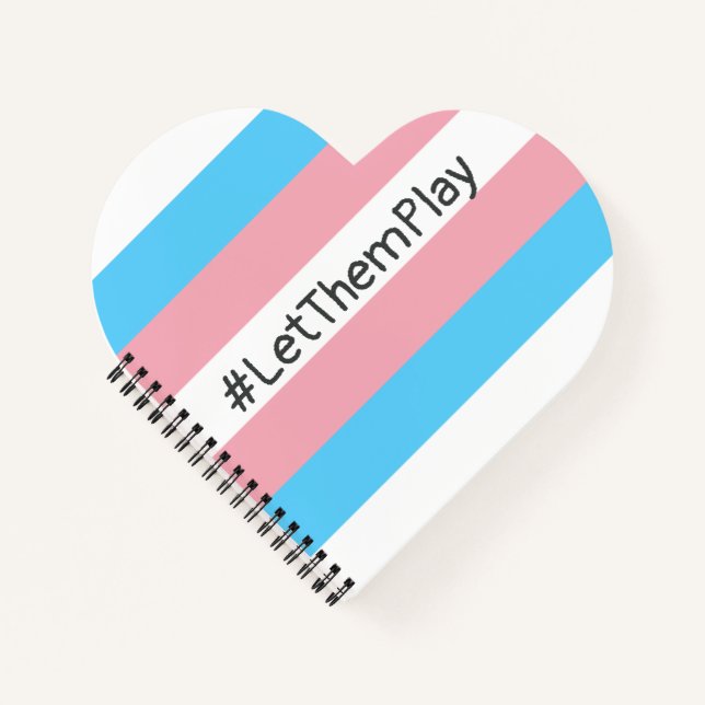 #LetThemPlay Transgender Athletes Trans Flag Notebook (Front)