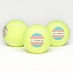 #LetThemPlay Transgender Athletes Trans Flag Tennis Balls