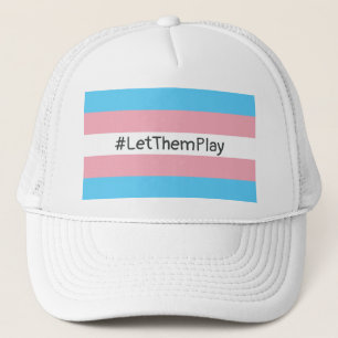 #LetThemPlay Transgender Athletes Trans Flag Trucker Hat