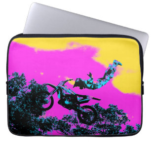 Letting Go - Freestyle Motocross Stunt Laptop Sleeve