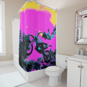 Letting Go - Freestyle Motocross Stunt Shower Curtain