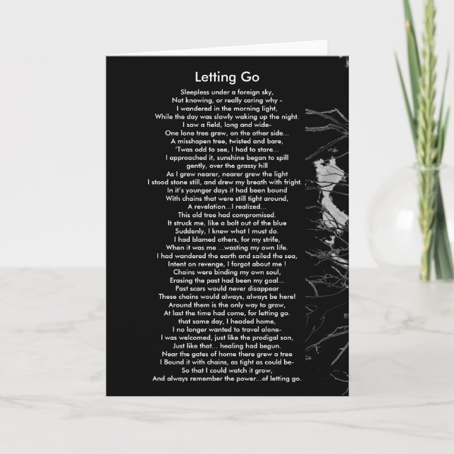 Letting Go Poem Card (Front)