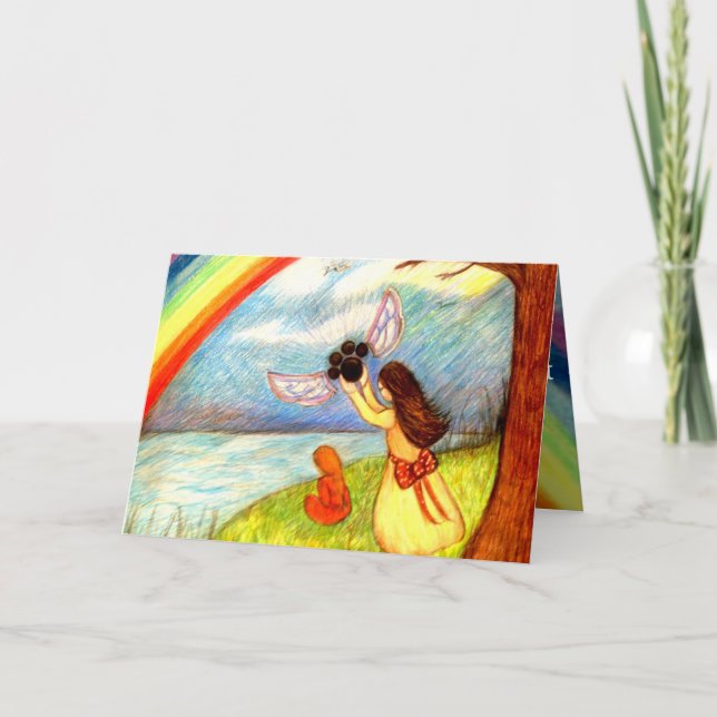 "Letting Go" sympathy card on losing pet. (Front)