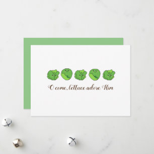 "Lettuce Adore Him" Personalised Christmas Card