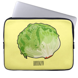 Lettuce cartoon illustration laptop sleeve