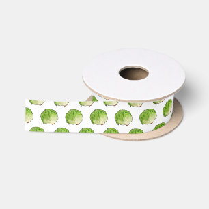Lettuce cartoon illustration satin ribbon