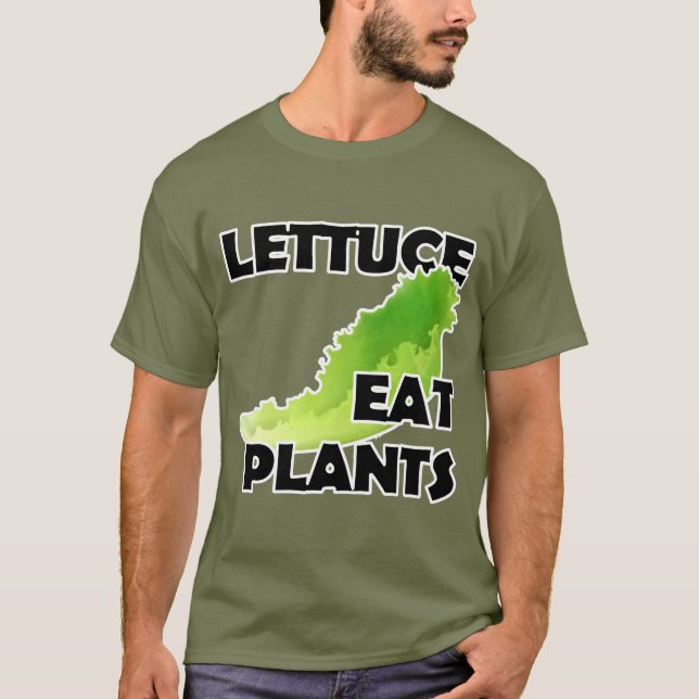 Lettuce Eat Plants - Vegan T-Shirt (Front)
