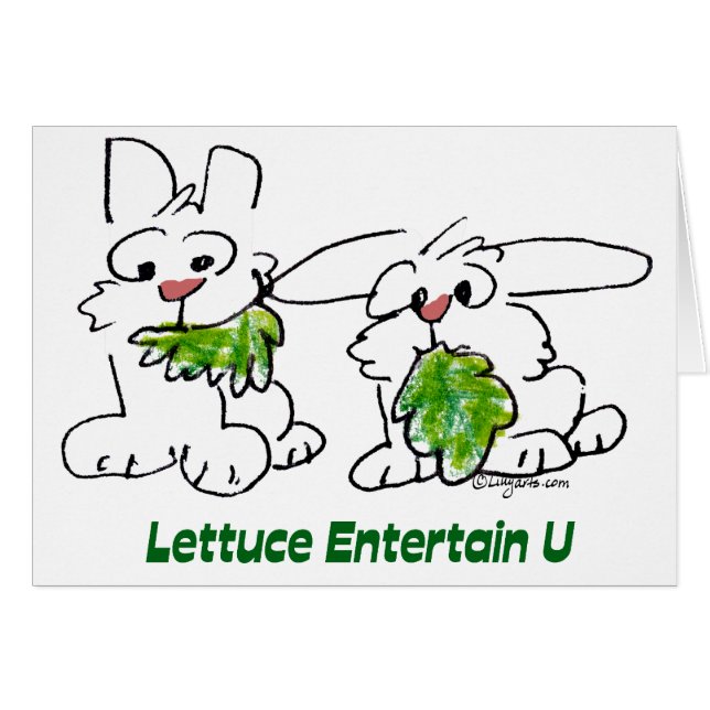 Lettuce Entertain U Cartoon Rabbits (Front Horizontal)