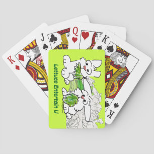 Lettuce Entertain U Cartoon Rabbits Playing Cards