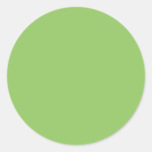 Lettuce Green Solid Colour Classic Round Sticker