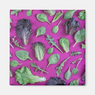 Lettuce Greens on Purple Magnet