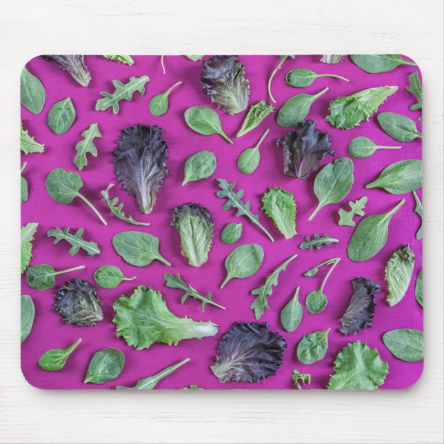 Lettuce Greens on Purple Mouse Pad (Front)