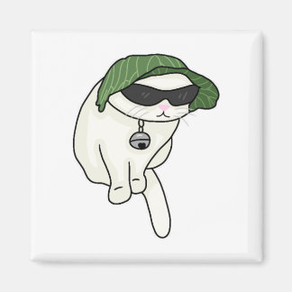 Lettuce hat cat meme magnet