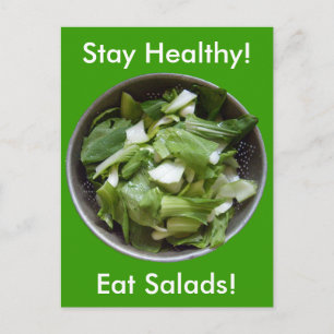 Lettuce Salad Postcard