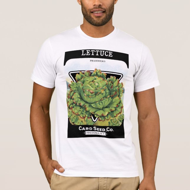 Lettuce Seed Packet Label T-Shirt (Front)