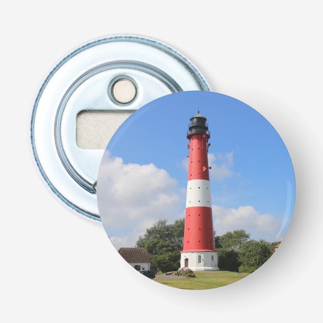 Leuchtturm auf Insel Pellworm im Sommer Bottle Opener (Front)