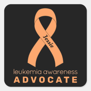 Leukaemia Advocate Black Square Sticker