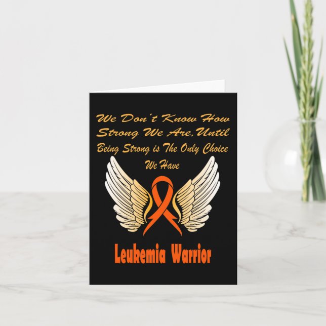 Leukaemia Awareness 2 Card (Front)