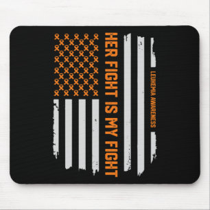 Leukaemia Awareness American Flag Tee Gift  Mouse Pad