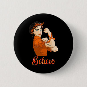 Leukaemia Awareness Believe 6 Cm Round Badge