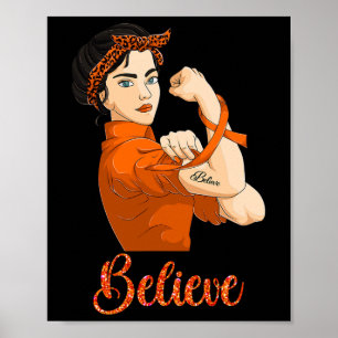 Leukaemia Awareness Believe  Poster