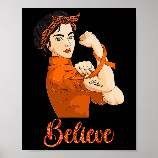 Leukaemia Awareness Believe  Poster (Front)