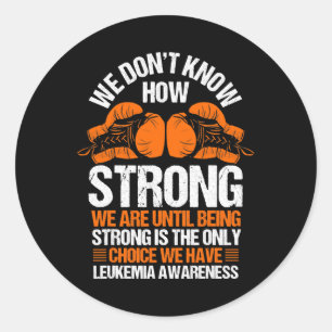Leukaemia Awareness Blood Cancer Orange Ribbon Classic Round Sticker