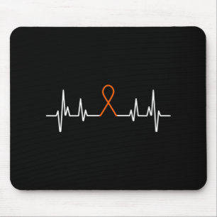 Leukaemia Awareness Blood Cancer Orange Ribbon Hea Mouse Pad