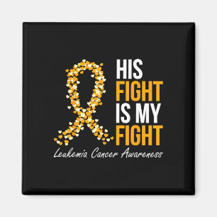 Leukaemia awareness blood cancer orange ribbon magnet