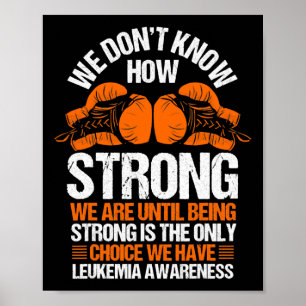 Leukaemia Awareness Blood Cancer Orange Ribbon Poster