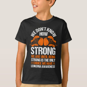 Leukaemia Awareness Blood Cancer Orange Ribbon  T-Shirt