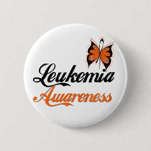 Leukaemia Awareness Butterfly 6 Cm Round Badge