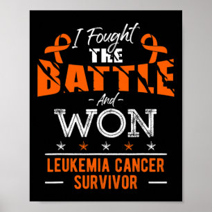 Leukaemia Awareness Cancer Survivor Fighter Poster