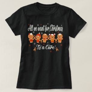 Leukaemia Awareness Christmas Gingerbread Cute T-Shirt