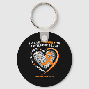 Leukaemia Awareness  Faith Hope Love Leukaemia Awa Key Ring