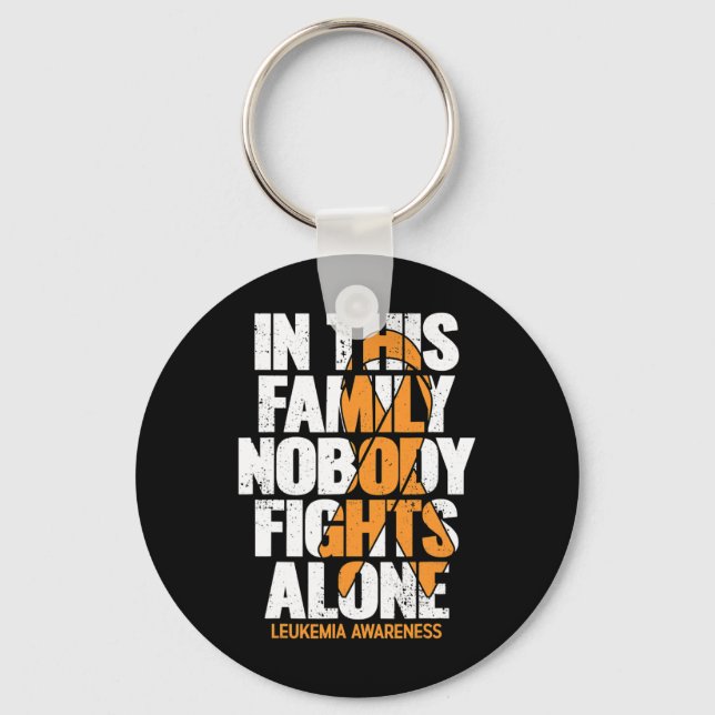 Leukaemia Awareness  Family Support Leukaemia Awar Key Ring (Front)