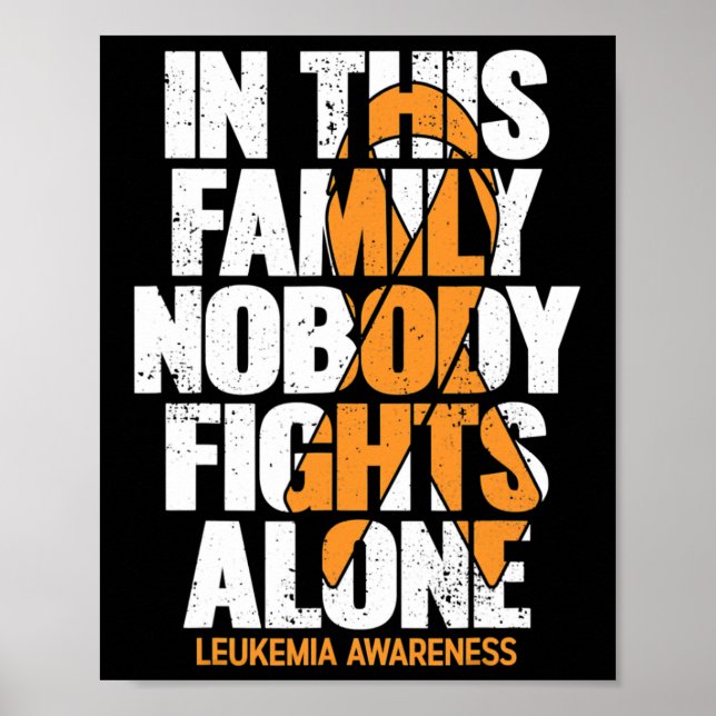 Leukaemia Awareness Family Support Leukaemia Aware Poster (Front)