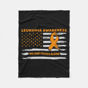 Leukaemia Awareness Fight Cancer Together Cure Fleece Blanket