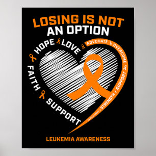 Leukaemia Awareness Fighter Gifts Men Women Kids L Poster