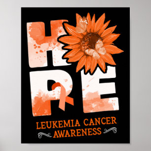 Leukaemia Awareness Flowers Poster