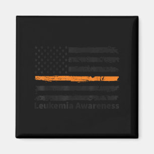 Leukaemia Awareness Funny Aamerica Usa Flag Team Magnet